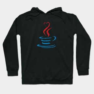 Love Coffe Java Programming Retro Funny Design Hoodie